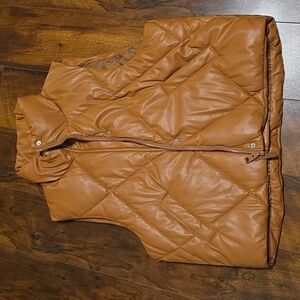 Love Tree - Cognac Puffer Vest Size LARGE